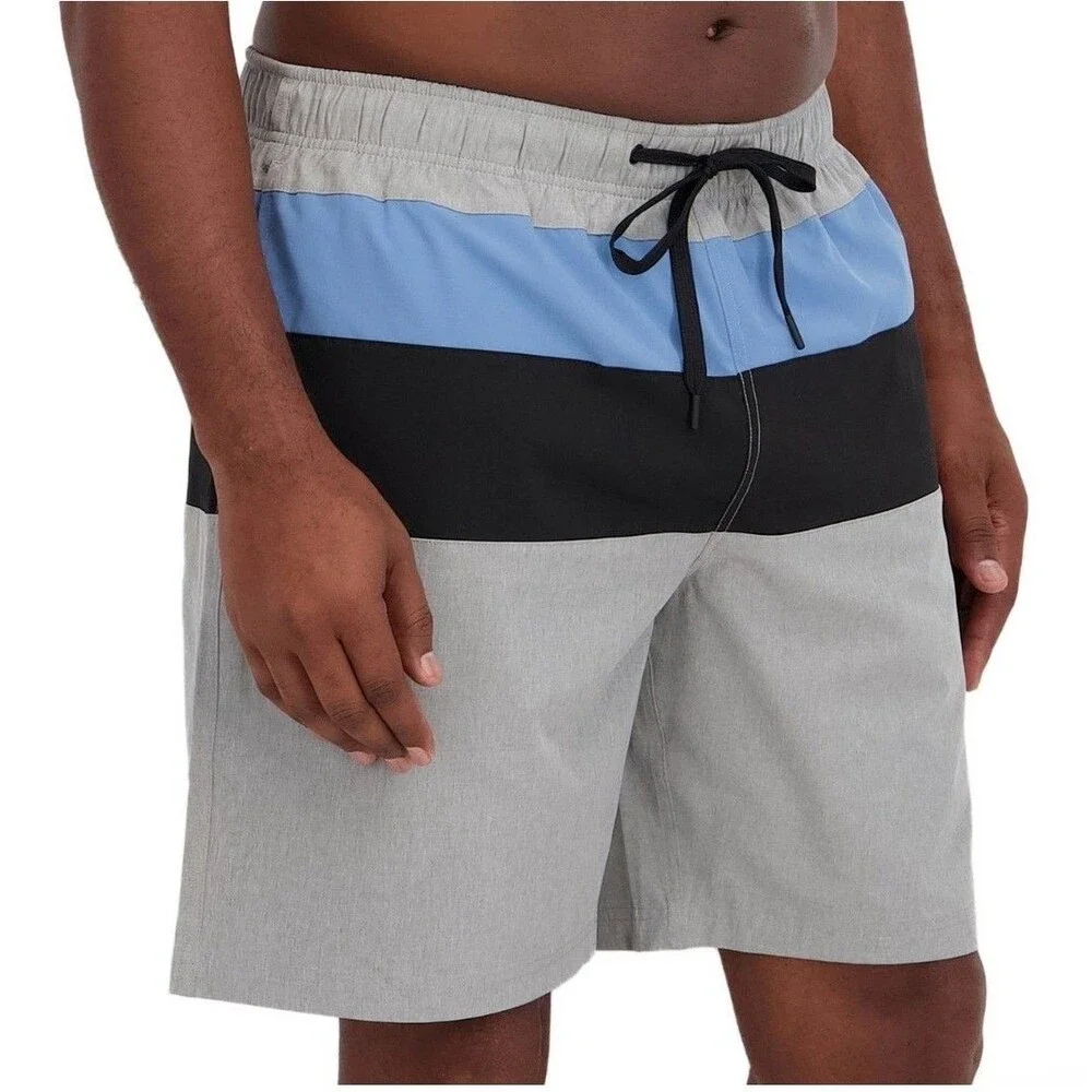 NAUTICA Swim Trunks UPF Quick Dry Comfort Liner Men's Size 42-44 XXL Gray Blue